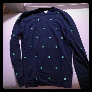 J crew blue and green sweater